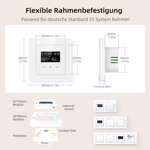 Smart WiFi Thermostat for Underfloor Heating MIUCDA 16A like new