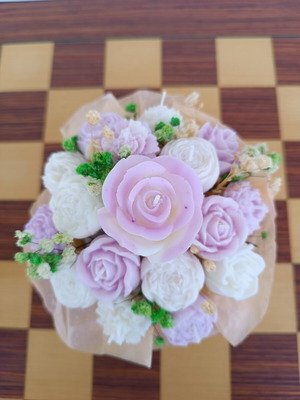 Handmade wax flower bouquet new, aromatic candles