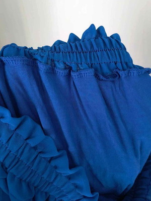 Maxi φούστα πλισέ καινούργια, one size, μπλε ρουά