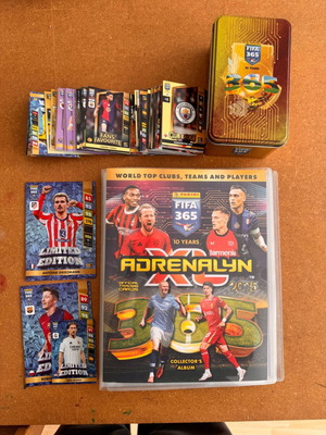 Panini Adrenalyn XL 365 2025 collector's album like new, 220 cards approx