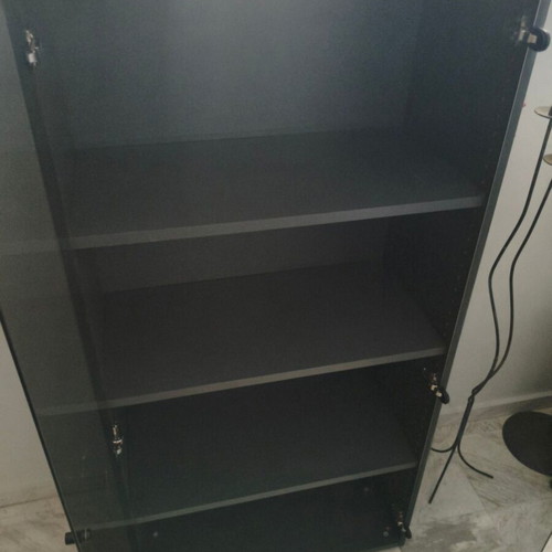 Office bookcase with glass doors 162×80×43 cm