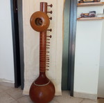 Indian sitar handmade string instrument used