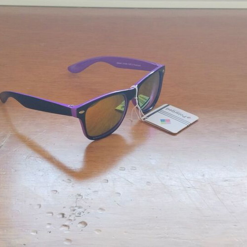 Polarized children's sunglasses mirror lens new, black-purple frame