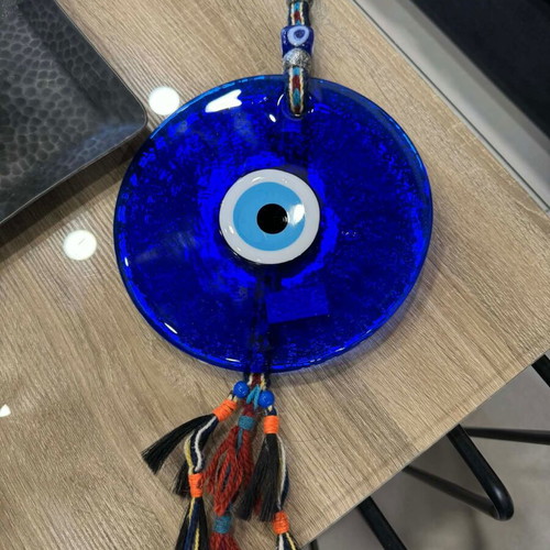 Large glass eye hanging good luck charm new 20 cm