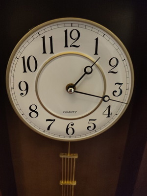 Wall clock pendulum wooden used