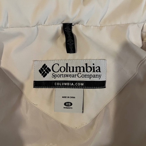 Columbia women's down jacket used in sugar color