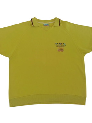Vintage 1980s unisex shirt used, yellow, large