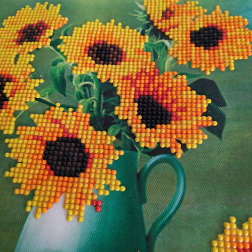 Sunflower diamond painting canvas new 25x25 without frame