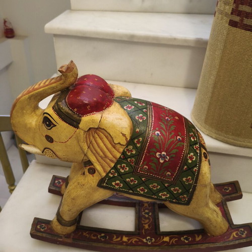 Indian wooden elephant used decoration 55x45x25 cm