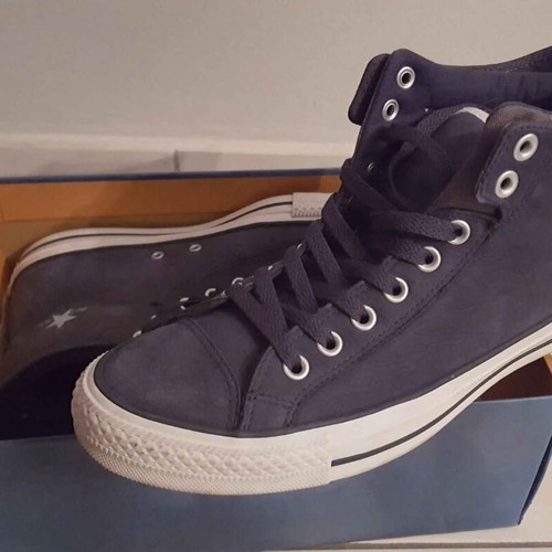 Converse Chuck Taylor All Star Leather Sneakers Blue New