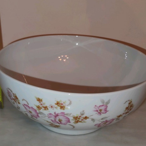 Eschenbach Bavaria Germany porcelain salad bowl used with floral design