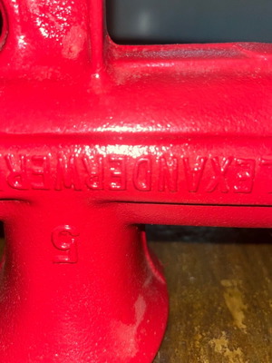 Antique manual meat grinder used, 1950s, ideal for decor