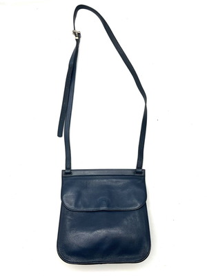 Longchamp μπλε δερμάτινη τσάντα χιαστί μεταχειρισμένη