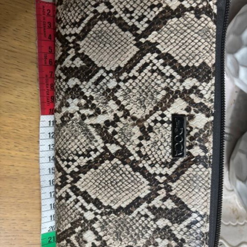Doca wallet like new with snake skin pattern, beige and brown