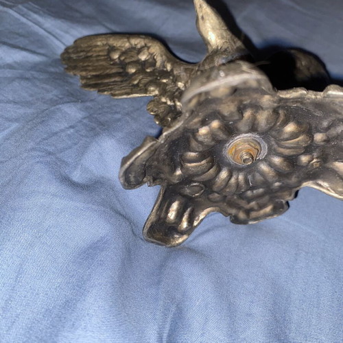 Vintage bronze decorative eagle statue, solid metal 500g