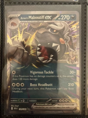 Arven's Mabossiff ex Pokemon card new