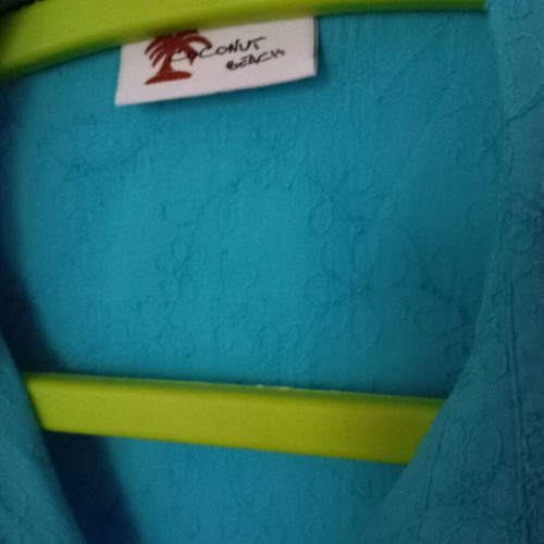 Shirt blouse XXL like new, cotton with embroidery blue turquoise