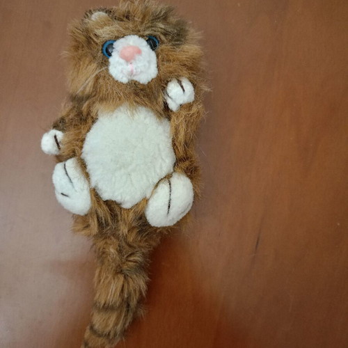 Vintage Plush Cat Hanging Toy used, realistic tiger design