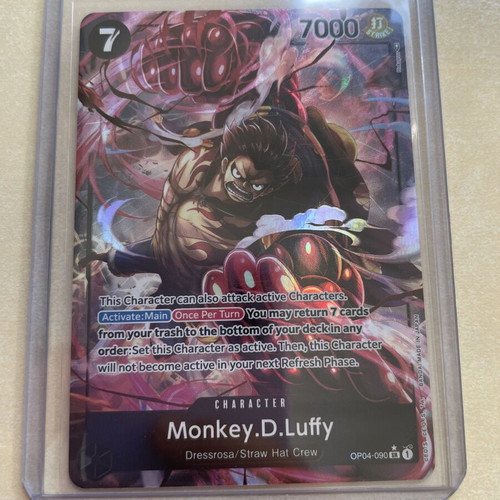 One Piece TCG Monkey.D.Luffy OP04 Alt Art card