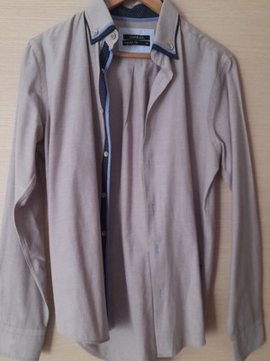 Dash&Dot men's shirt regular fit beige like new, size M