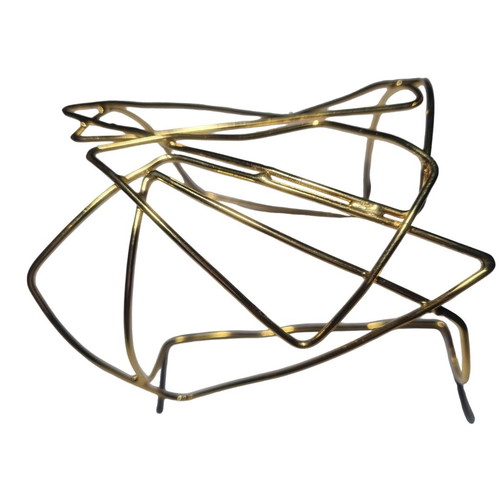 Bracelet cuff type new, black and gold with irregular designs