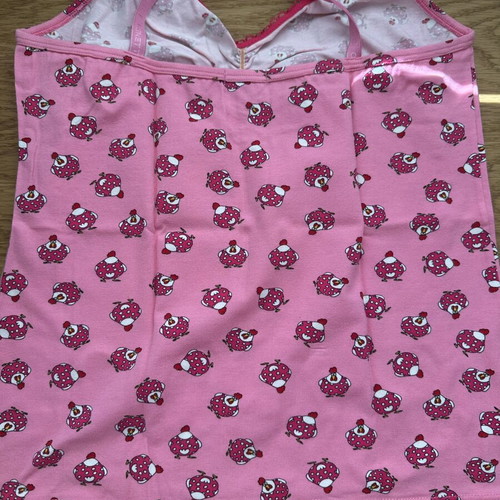 Benetton pink tank top new with chicken print