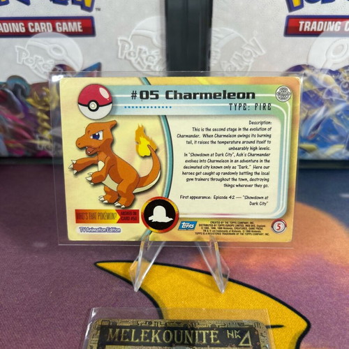 Pokemon card charmeleon blue topps tv animation