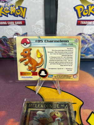 Pokemon card charmeleon blue topps tv animation