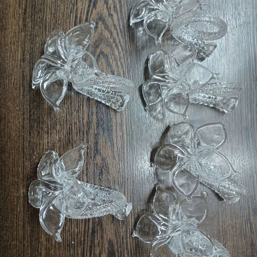 Glass napkin holders set of 6, like new, luxury