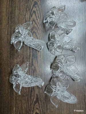 Glass napkin holders set of 6, like new, luxury