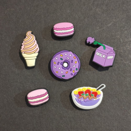 Foodie Crocs Charms Pins Jibbitz set like new