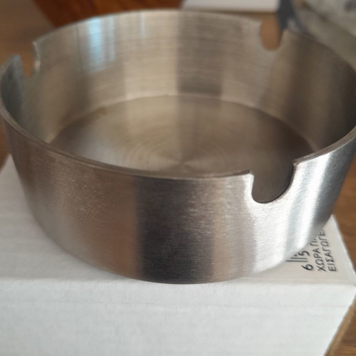 Stainless Steel Ashtray Heavy 8cm New