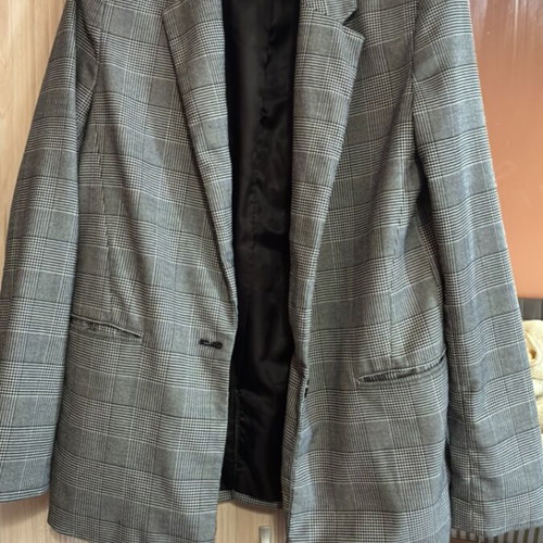 Bershka blazer jacket like new, size M, white and gray