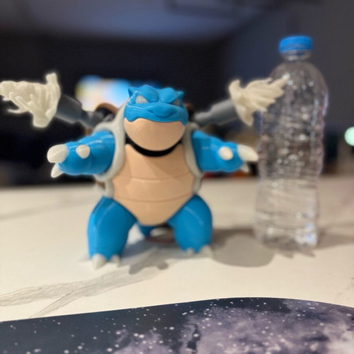 Pokemon Blastoise figure with glow-in-the-dark 3D print