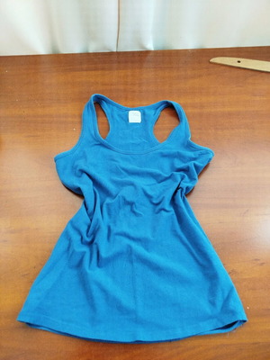 Zara blue sleeveless top used with minor wear