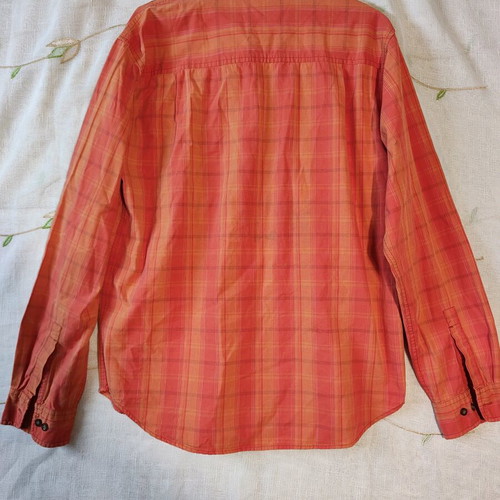 O'Neill men's shirt size L checked orange like new