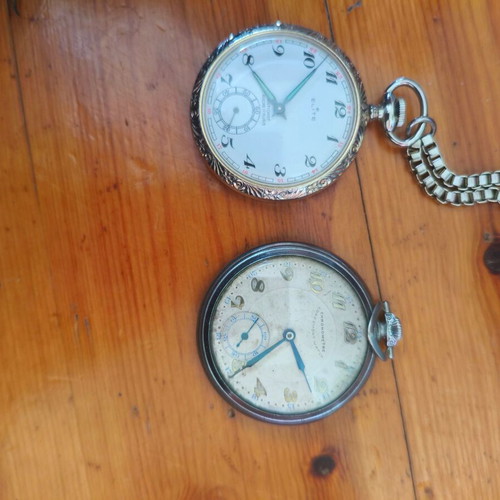 Pocket watches like new, pack of 2, silver men's