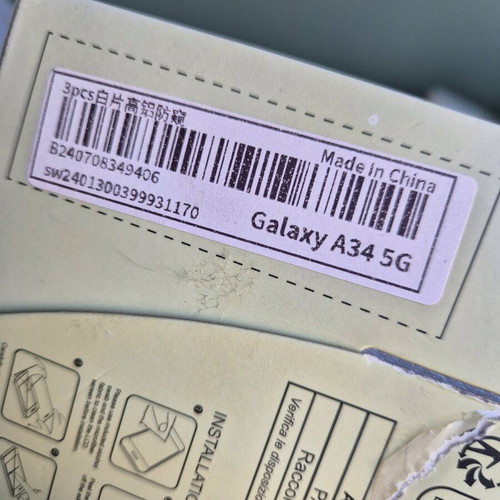 Tempered glass Samsung Galaxy A34 private screen protector set of 3 new