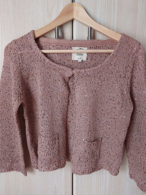 New Look cardigan pink like new with sequins