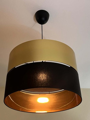 Φωτιστικό οροφής Hilton 4346 1xΕ27 15W Φ50cm 175cm Gold-Black σαν καινούργιο