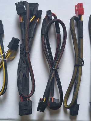 Σετ καλώδια τροφοδοσίας PC, modular PSU, SATA, Molex, PCI-E, mainboard