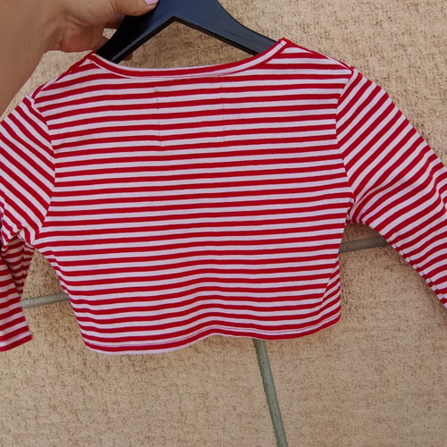 Bershka bolero M like new, white and red