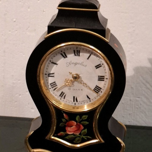 Angelus Swiss mechanical 8-day table clock used