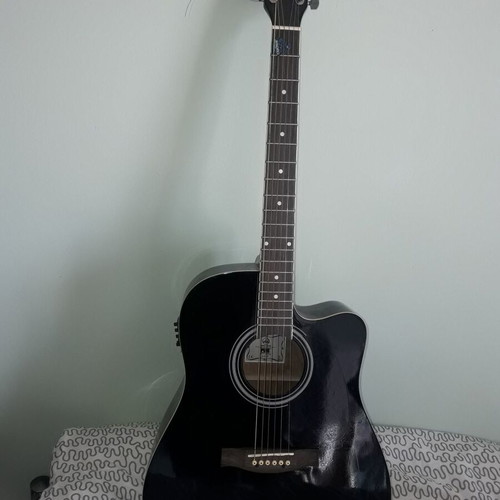 VGS electroacoustic guitar black like new