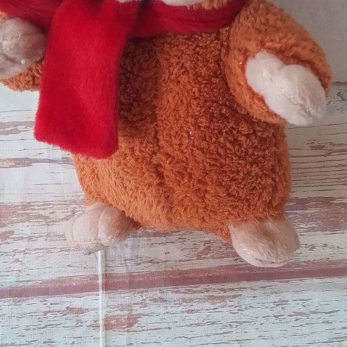 Kinder plush beaver used Christmas Beaver 20 cm