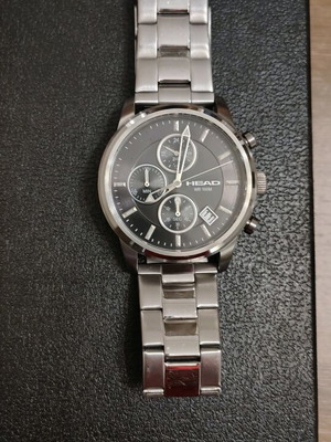 Head wristwatch 10 atm used, gray