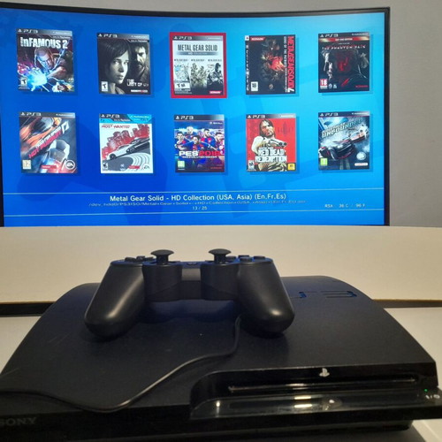 PlayStation 3 Slim 500GB SSHD upgraded with many games