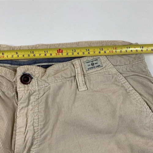 Tommy Hilfiger Mercer Chino Corduroy Jeans Mens Size 36/34 Straight Fit Beige like new