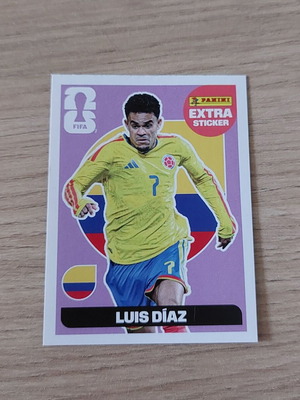Luis Diaz Purple Extra Sticker Panini World Cup 2026 like new