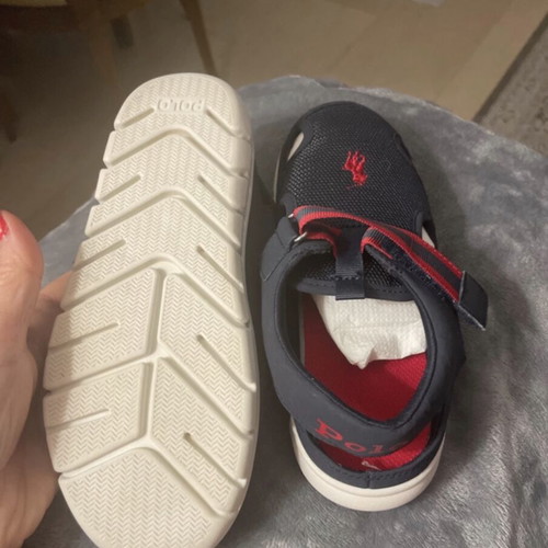 Polo Ralph Lauren sandals like new, white and blue, size 32